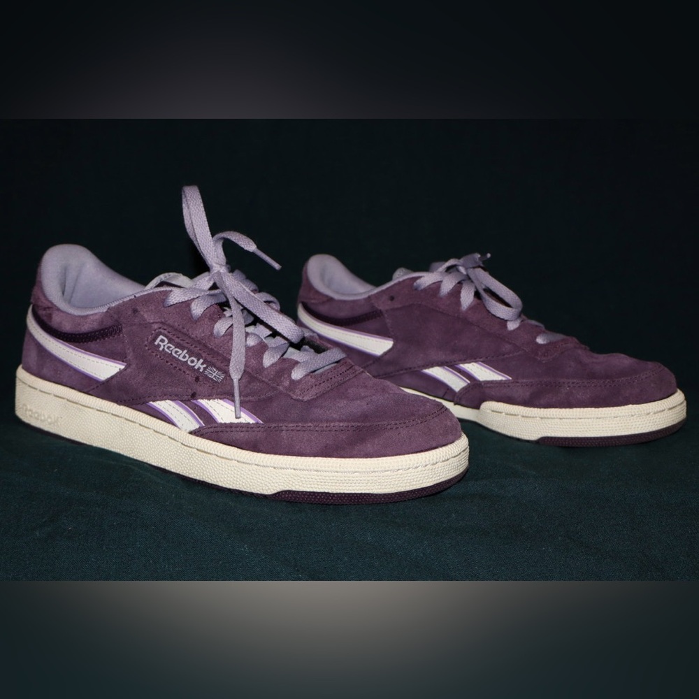 Reebok Lavender Suede Low-Top Sneakers